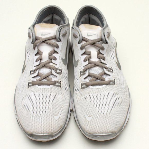 Nike Free 5.0 TR Fit 4 Womens Running Shoes White Silver Metallic 629496 US 8 - Picture 2 of 9
